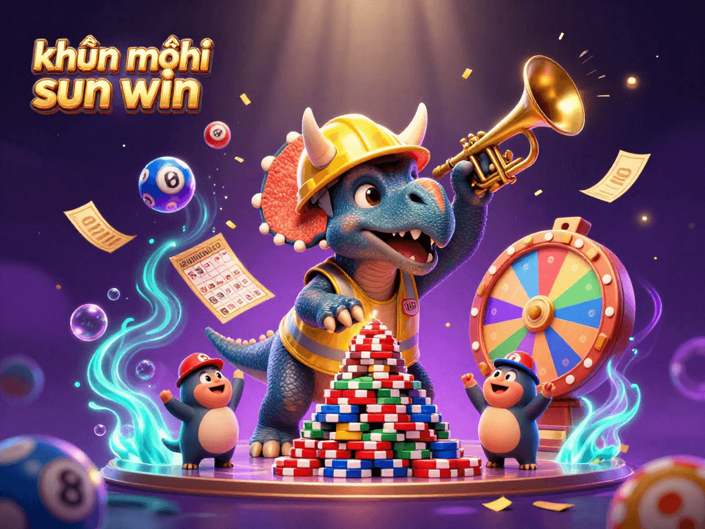 Experience thrilling khuyến mãi sun win as characters celebrate massive wins with vibrant casino elements.