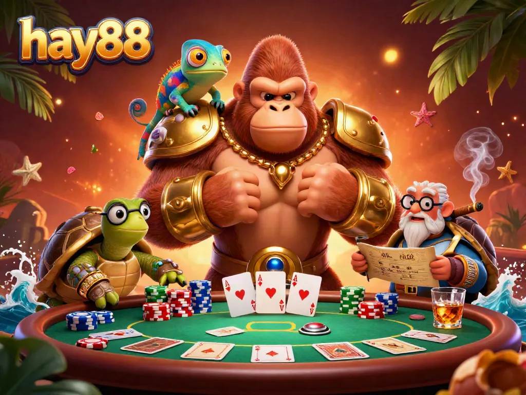 Engage with the vibrant casino scene featuring hay88 and illustrate the excitement of poker.