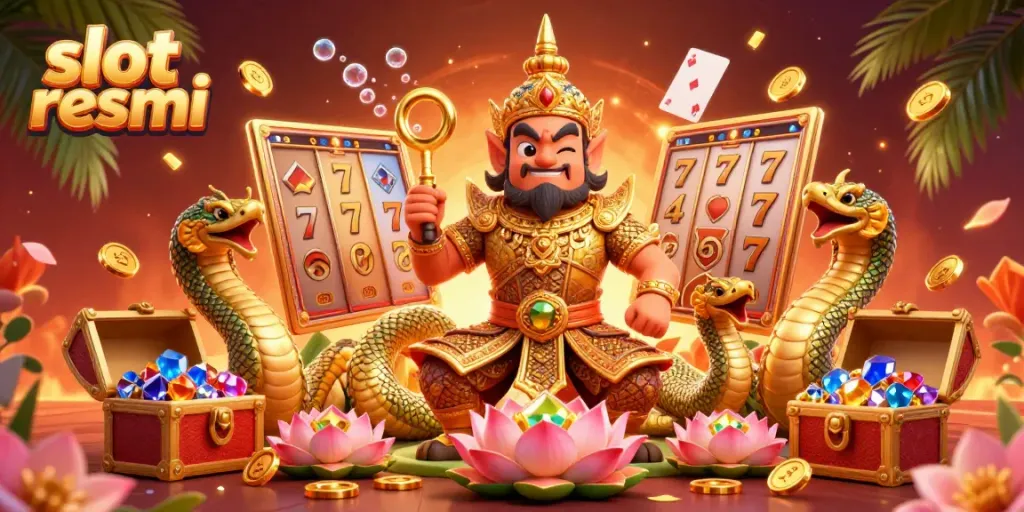 Engage with the slot resmi world featuring vibrant 3D characters and dynamic casino elements.