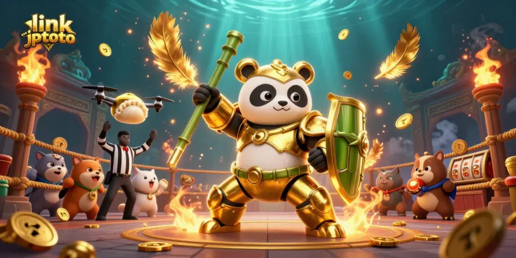 Engage with link alternatif jptoto in a vibrant casino battle scene featuring dynamic characters and rich game elements.