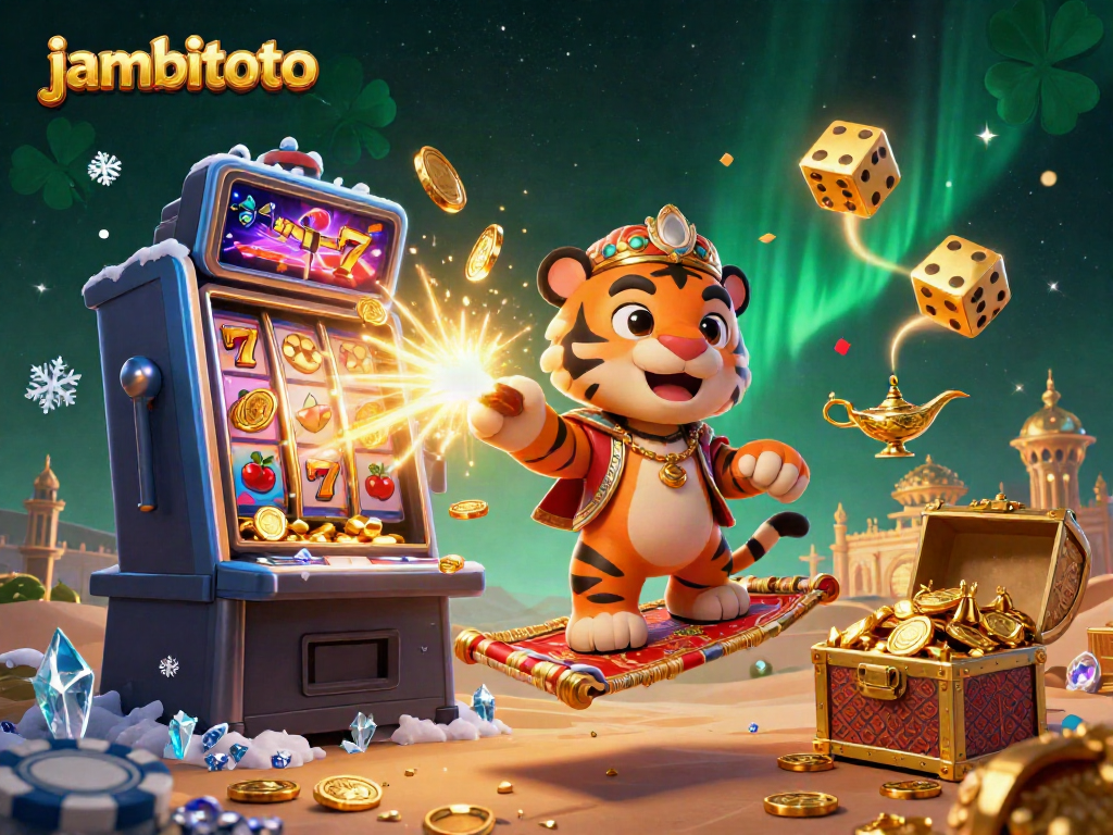 Unleash the fun with jambitoto's vibrant casino world featuring a sultan and jackpot action.