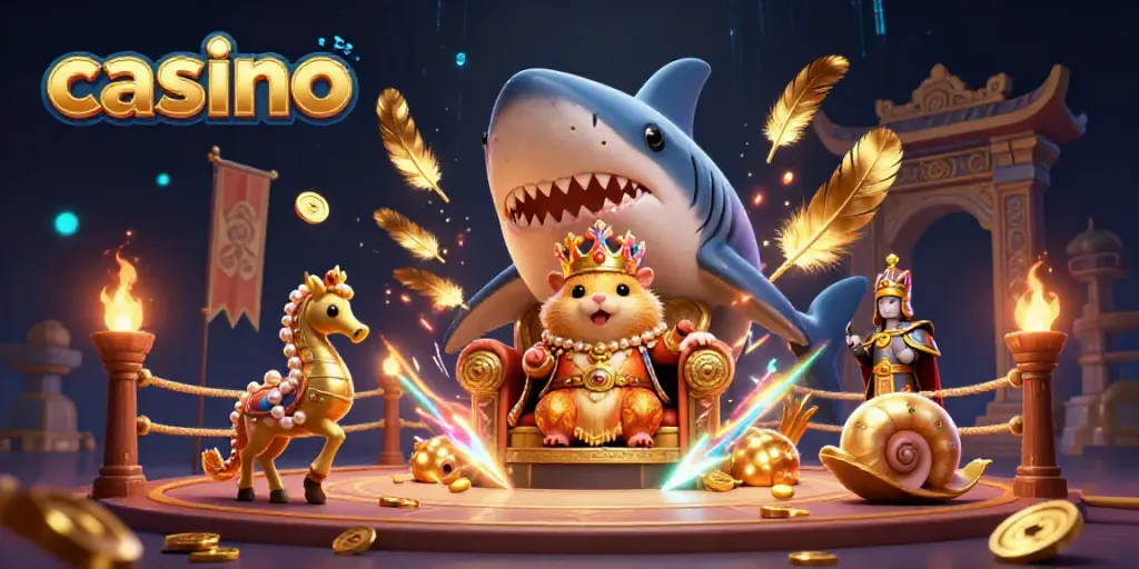 Experience the dynamic thrill of casino gaming with a golden hamster king and magical underwater guards in vivid 3D.