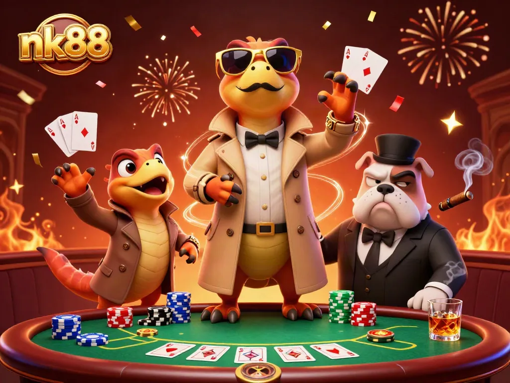 Experience thrilling moments at nk88 in a vibrant casino scene filled with excitement and big wins.
