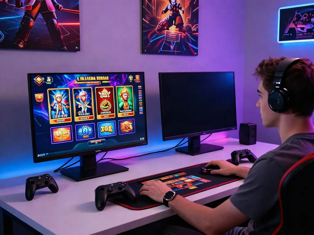 User engaging with nhà cái da88 online casino platform in dynamic gaming setup