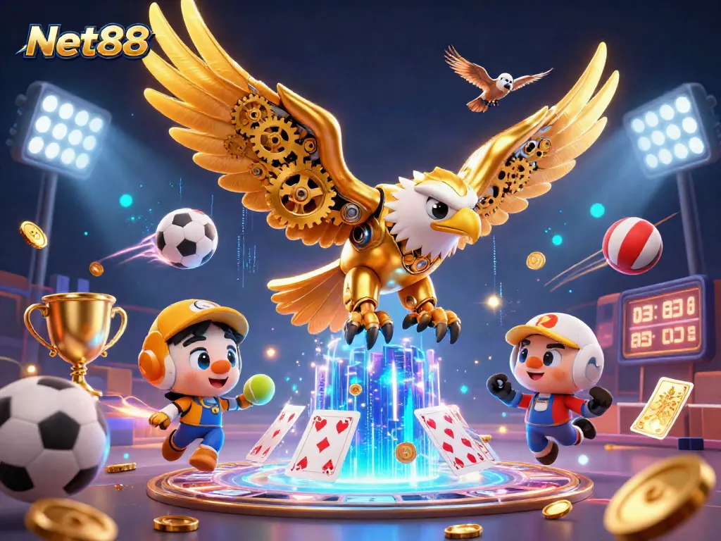 Bet big with Net88's vibrant casino scene showcasing thrilling gameplay and dynamic winnings.