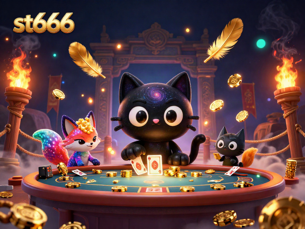 Experience thrilling gameplay at st666 with a captivating cosmic casino scene featuring dynamic characters.