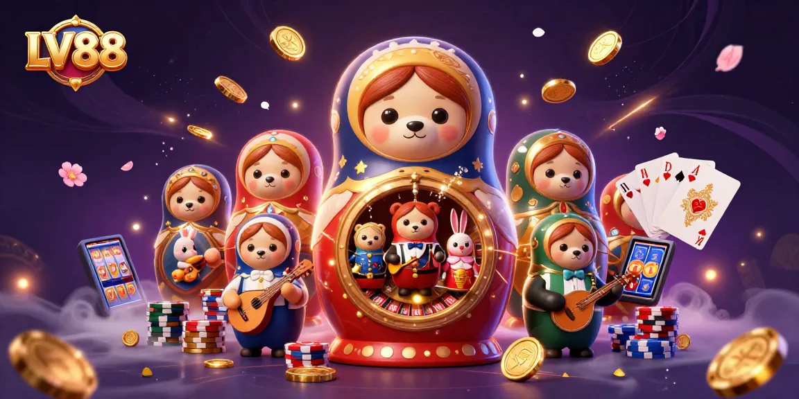 Experience LV88's vibrant casino atmosphere with 3D characters and dynamic gaming elements.