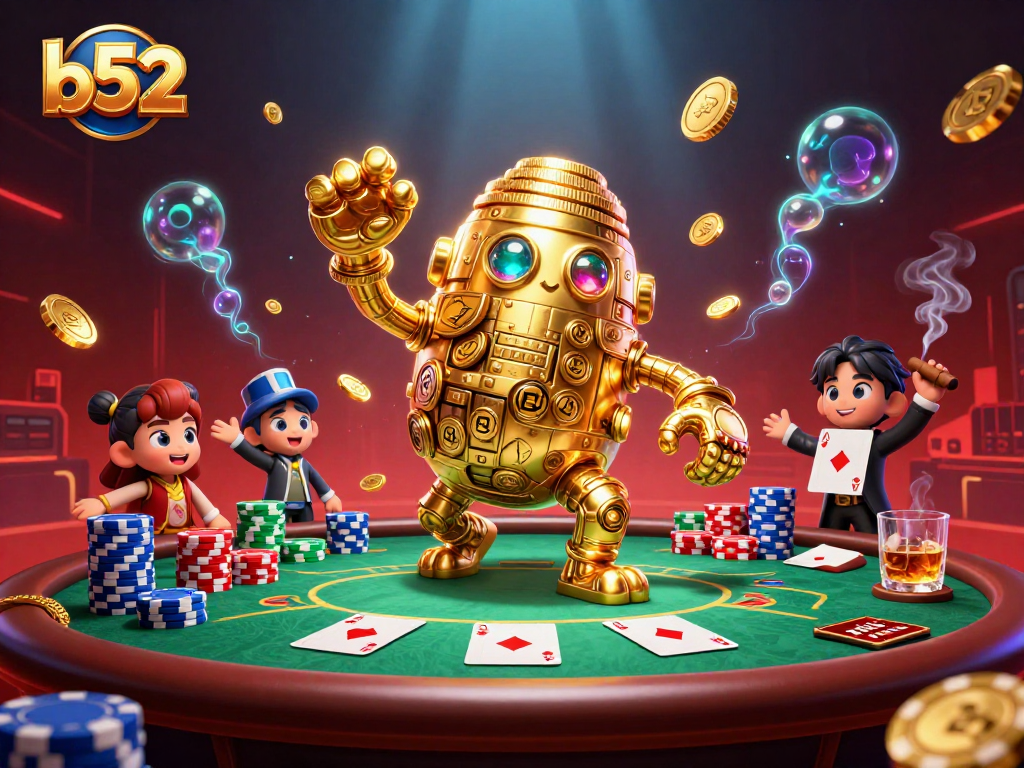 Experience the thrill of b52 gaming with vibrant poker elements and dynamic visuals.