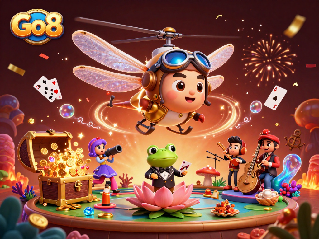 Join the excitement at Go8 and discover a vibrant online casino scene with unique characters!
