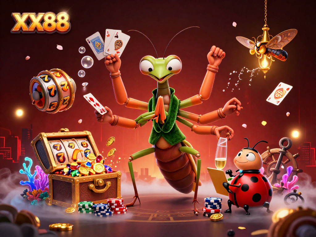 Experience thrilling gameplay with XX88's vibrant 3D casino scene, showcasing excitement and action.