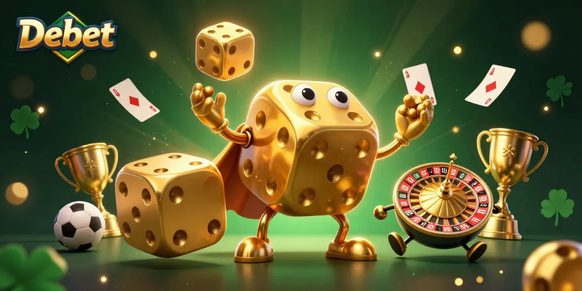Engage in thrilling sports betting with Debet, featuring dynamic characters and exciting game elements.
