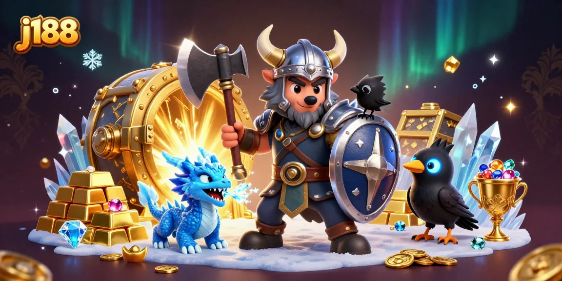 Experience thrilling gameplay at j188 with a Viking wolf warrior, enchanting dragon, and sparkling treasures.