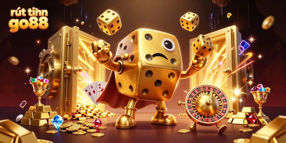 Experience easy withdrawals with rút tiền go88 in this vibrant 3D casino scene.