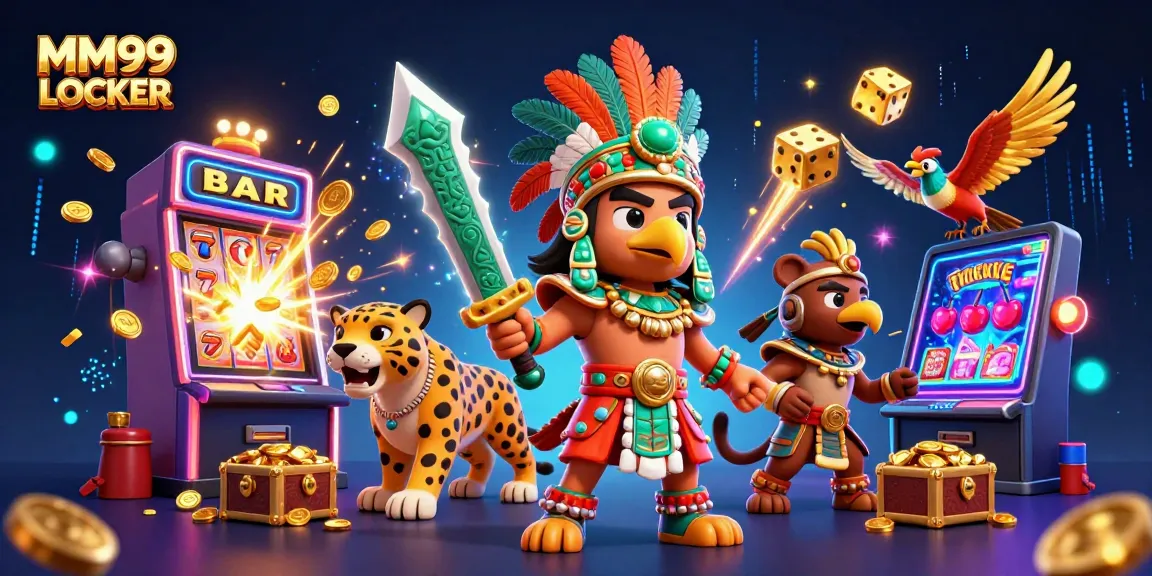 Experience the thrill of gaming with MM99 LOCKER’s vibrant 3D digital casino scene packed with jackpots and exciting elements.