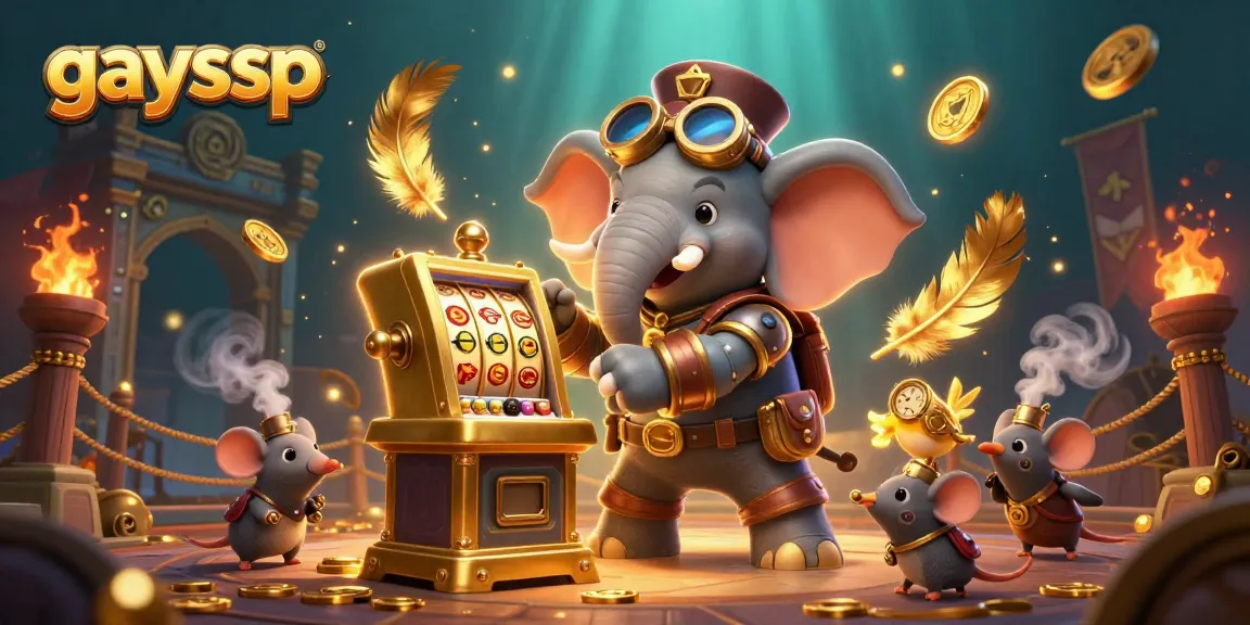 Experience exhilarating gameplay with gaysvp as a steampunk elephant wins at the slot machine.