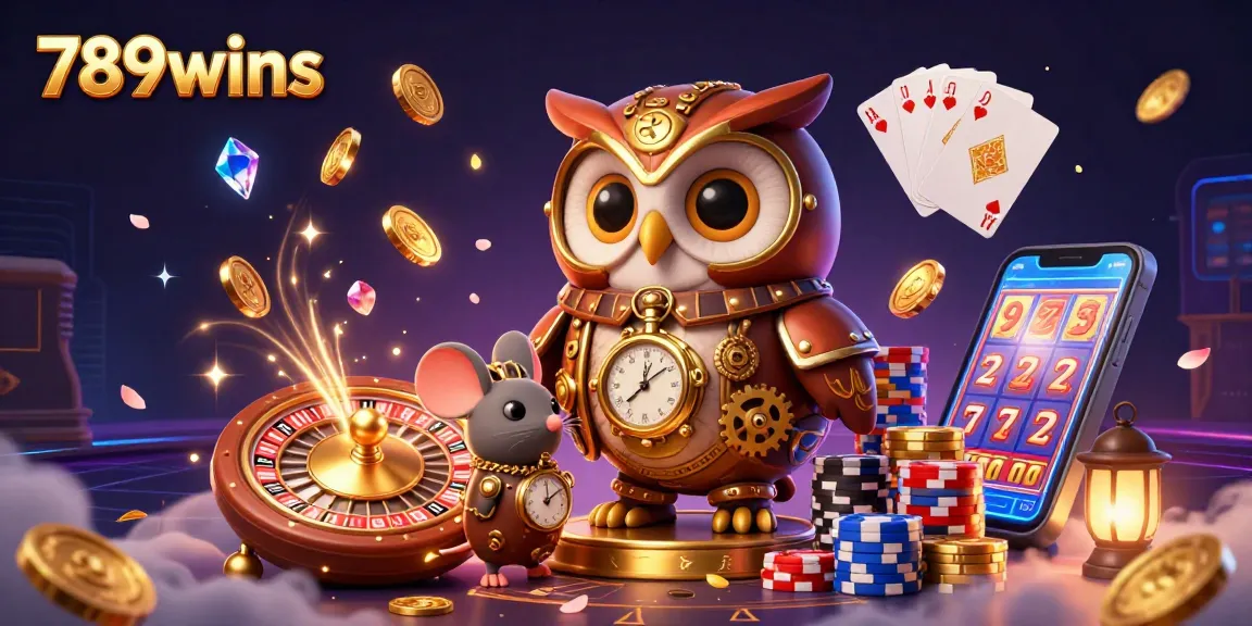 Experience the excitement of 789wins with colorful casino elements, coins, and vibrant graphics.