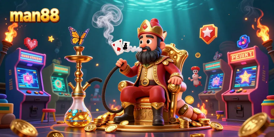Try your luck with man88's vibrant casino experience in this enticing 3D visual.