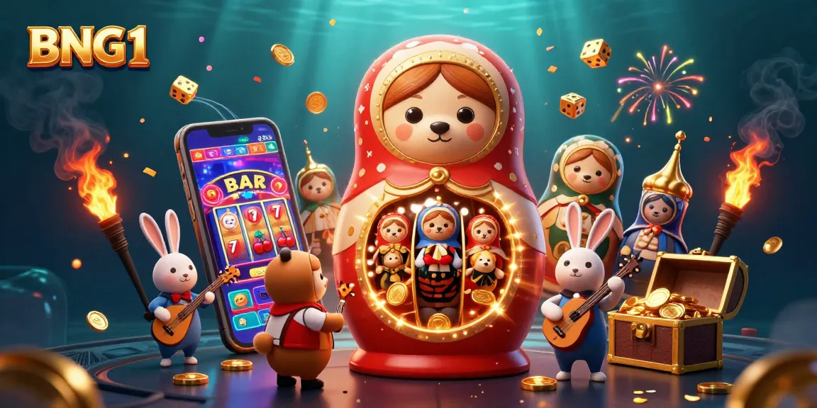 Experience BNG1's vivid online casino action with vibrant 3D characters and thrilling game elements.