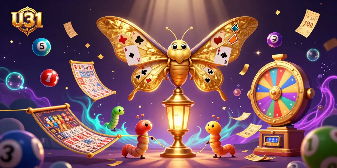 Experience the thrill of U31 as vibrant lottery balls bounce around golden casino elements.
