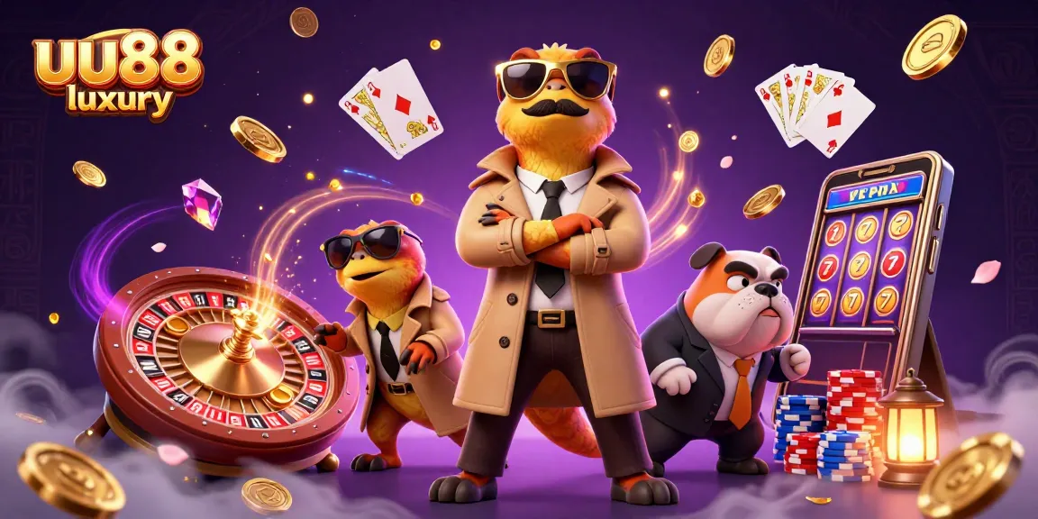 Experience thrills at uu88 luxury with three raptors in a trench coat humorously trying to enter a VIP casino lounge.