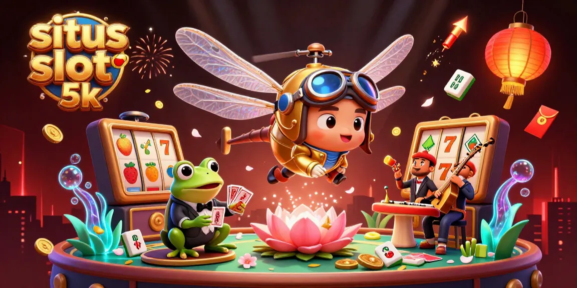Engage with situs slot 5k through vibrant slots and thrilling gameplay experiences in this colorful scene.