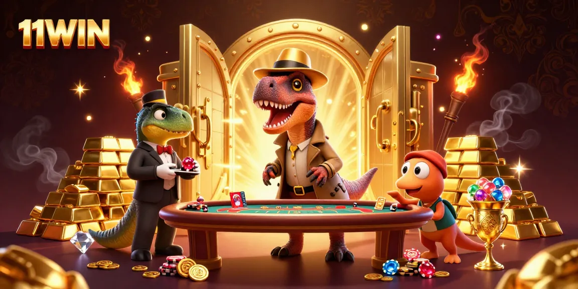 Experience excitement at 11WIN's blackjack table with raptor card counters and treasures.