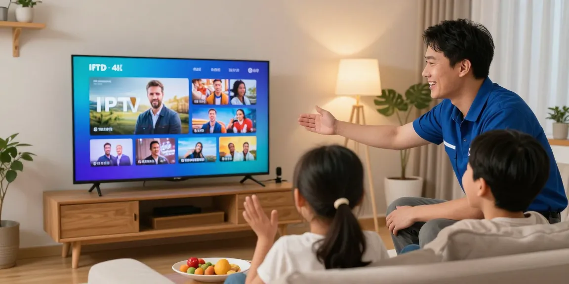 Trusted IPTV services provider assisting a local family with HD streaming solutions, professional and reliable.