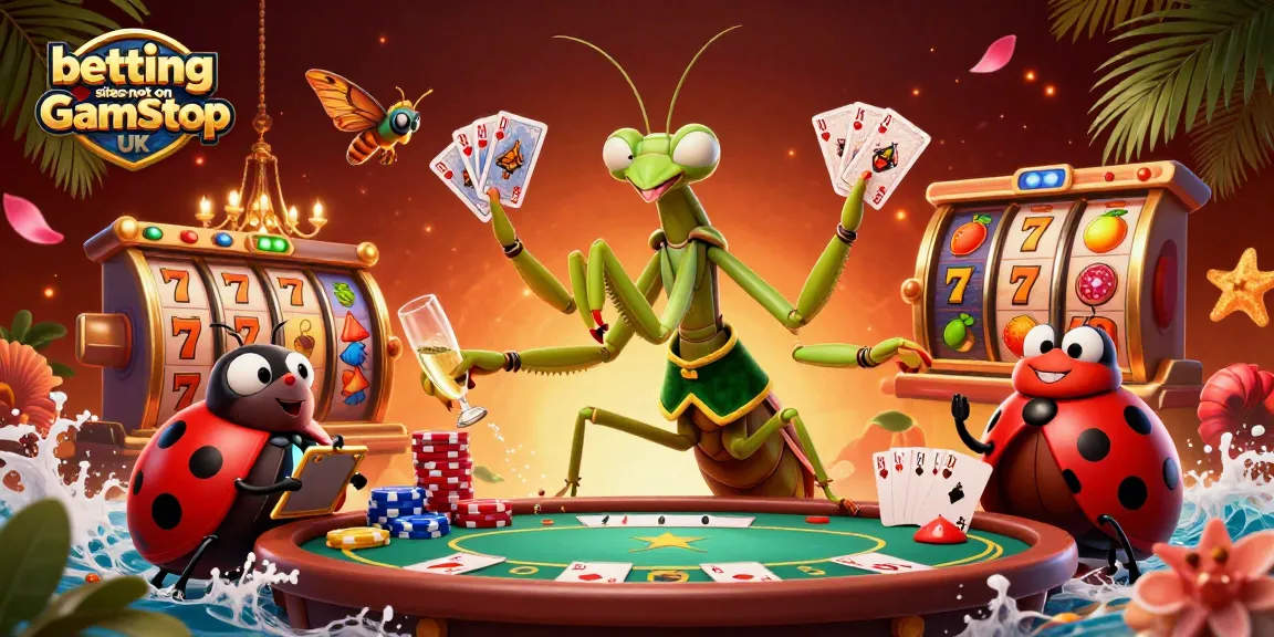 Engage with top betting sites not on GamStop UK through colorful slot reels and card games.